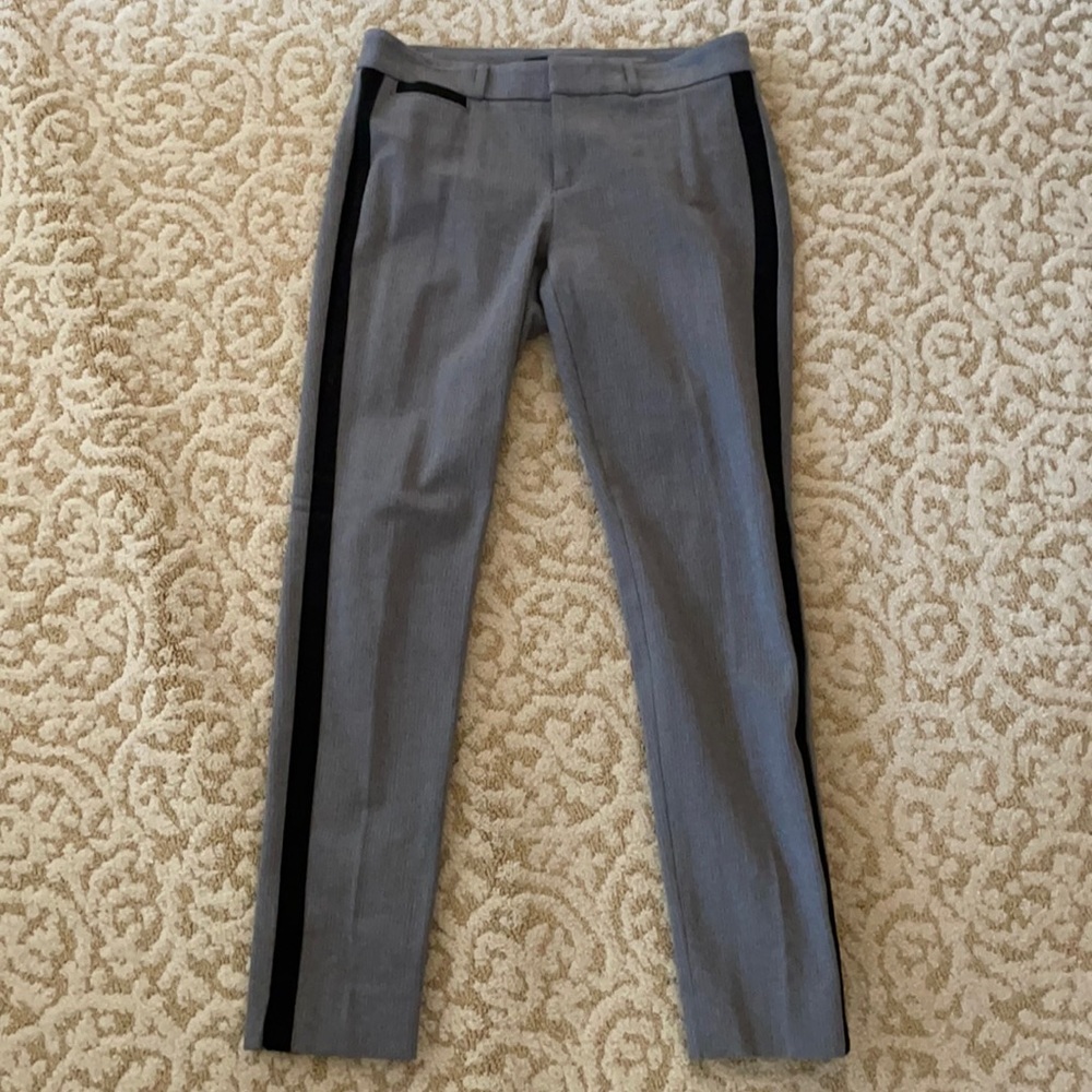 NWOT Sloan Chevron Gray Tuxedo Stripe Pant